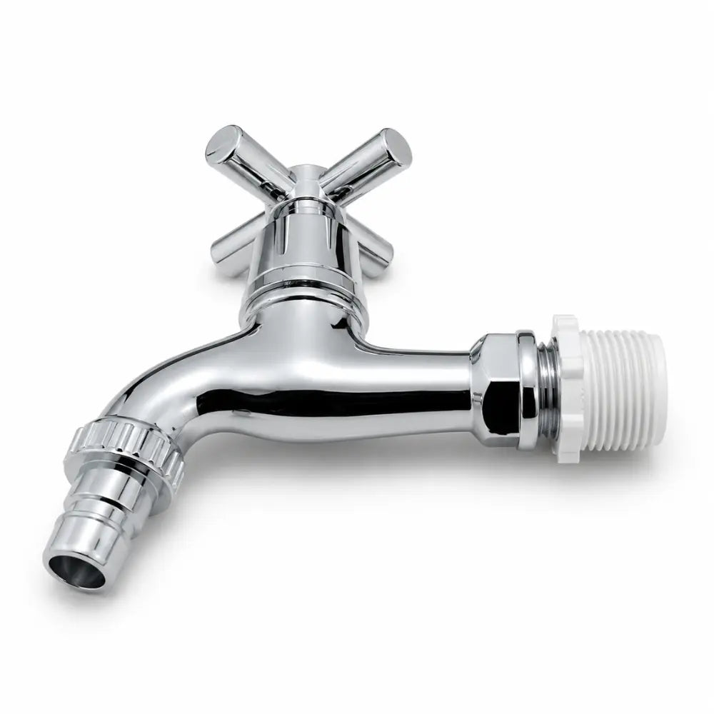 Torneira Jardim Alfa ABS Cromada 1/4 Volta Bico para Mangueira
