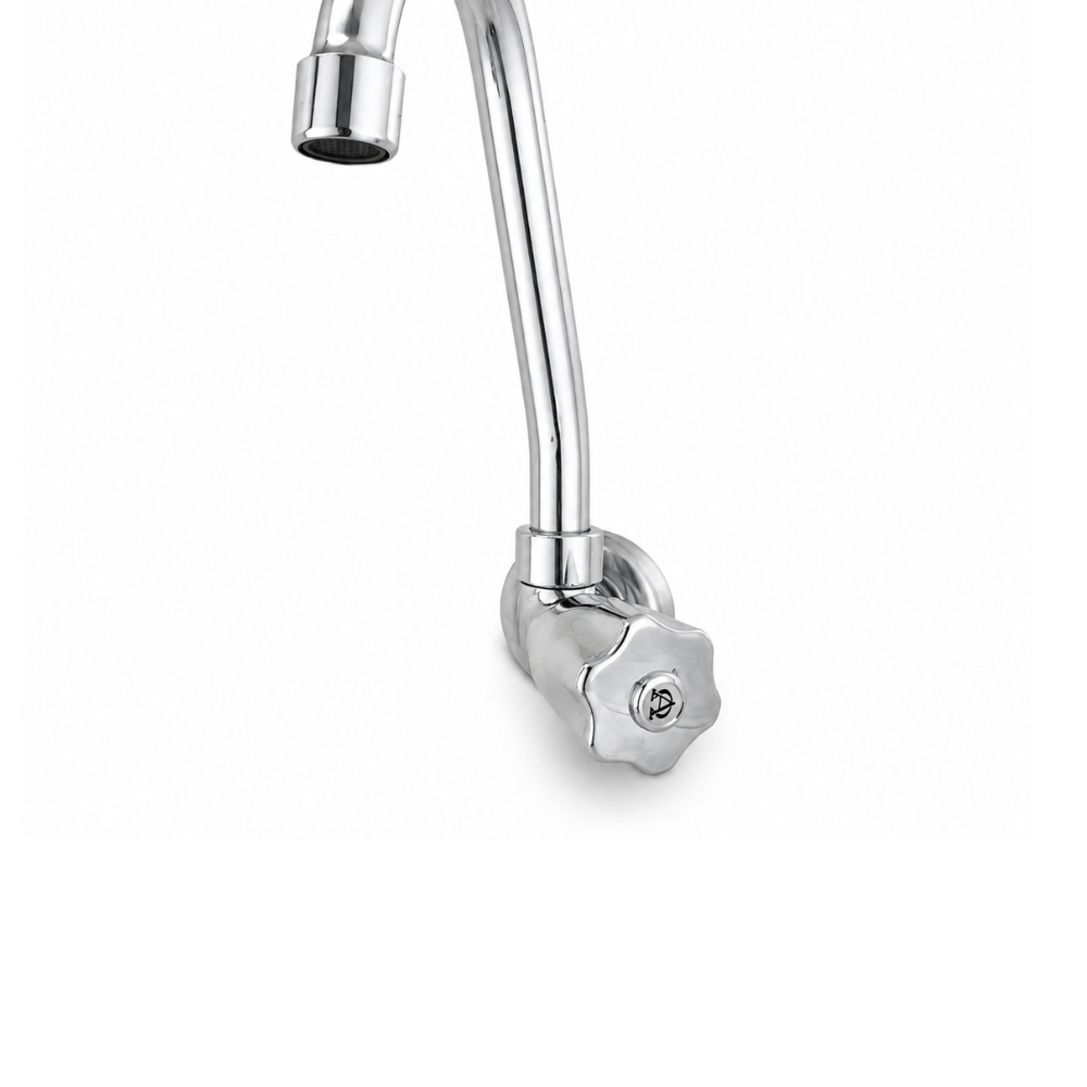 Torneira Bica Móvel de Parede 5/8 Alfa com Volante ABS C50 Cód. 1163