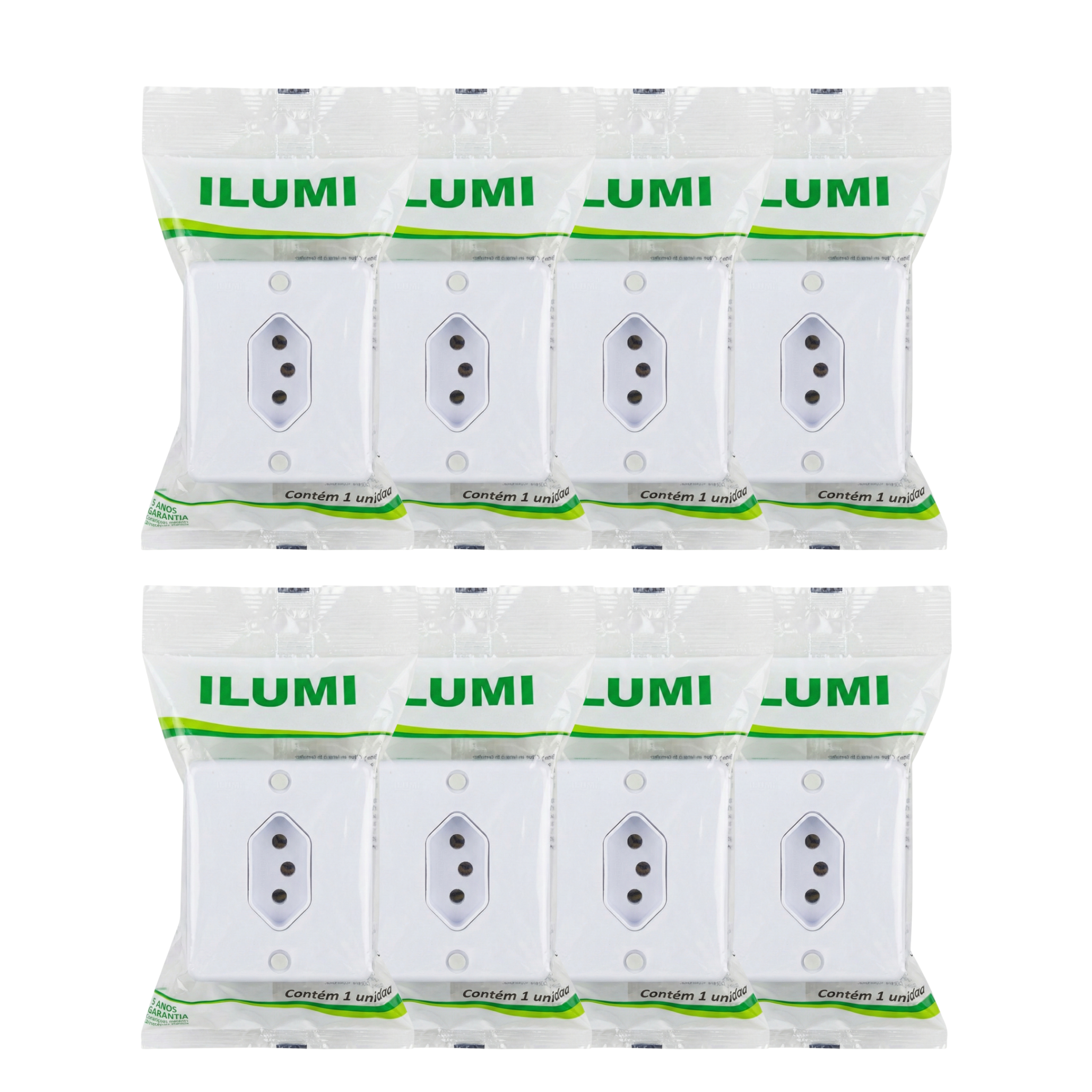 Tomada de Sobrepor Ilumi Sistema X 20A 250V - Instalação Externa (Kits: 1, 4 ou 8 Unidades)