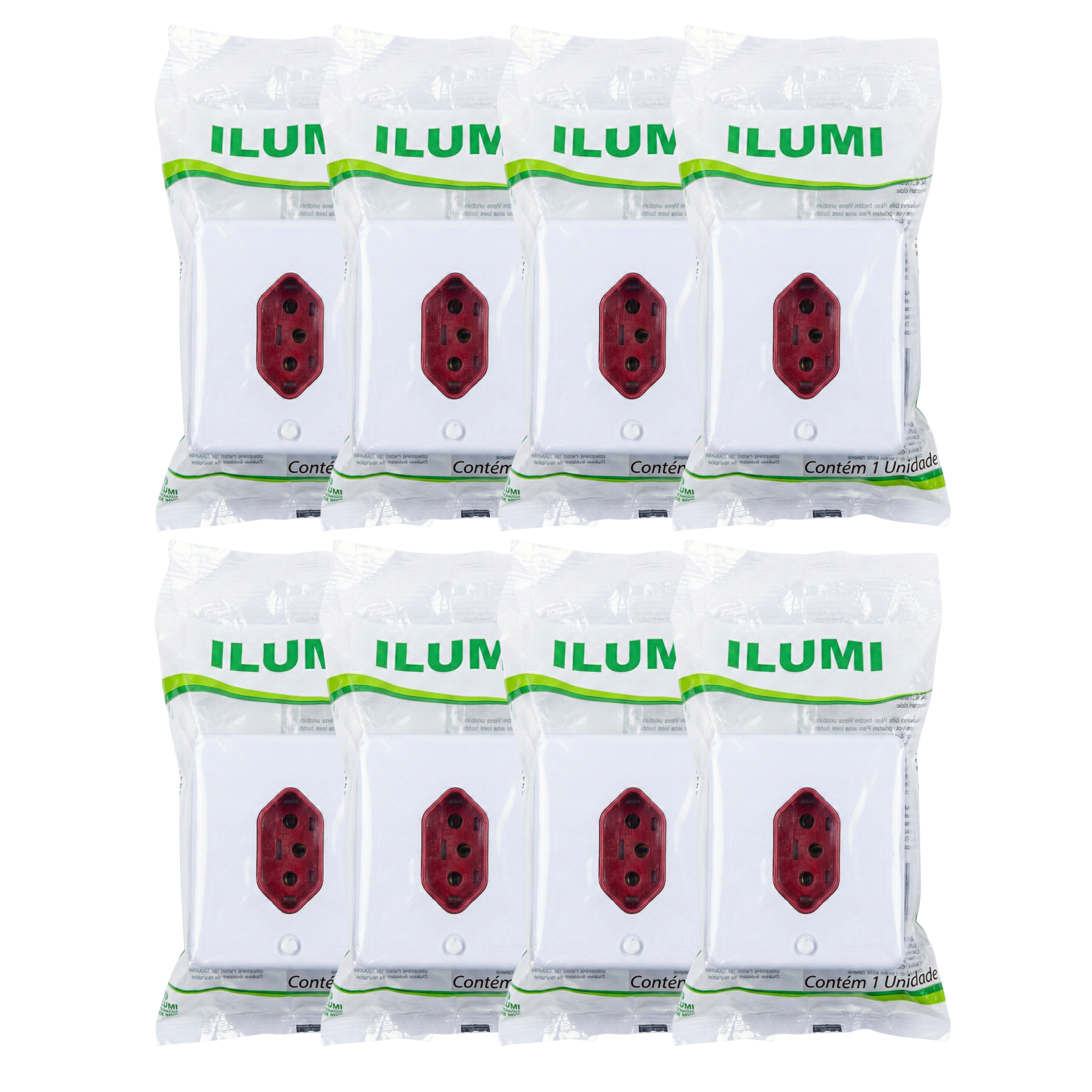 Tomada de Sobrepor Ilumi Sistema X 20A 250V Vermelha - Identificação de 220V