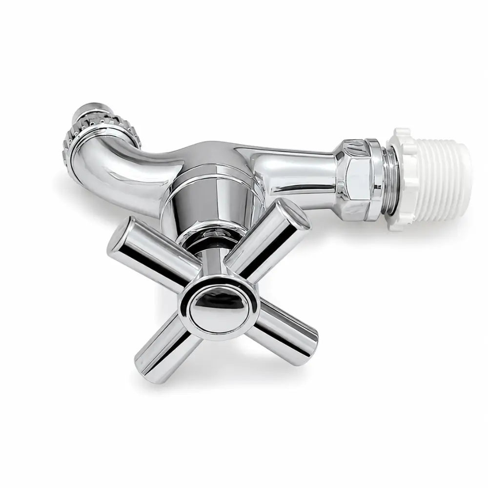 Torneira Jardim Alfa ABS Cromada 1/4 Volta Bico para Mangueira