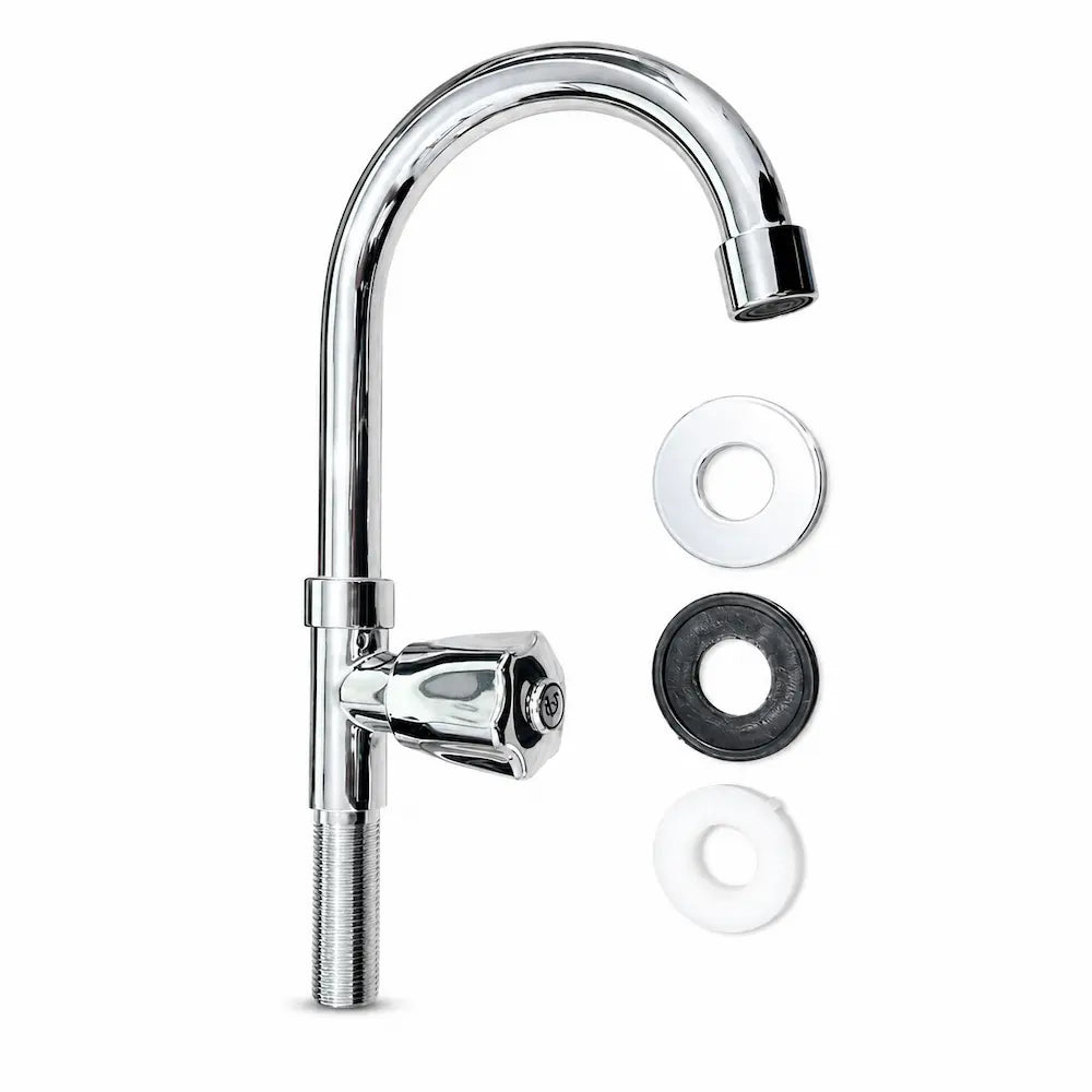 Torneira Bica Móvel para Lavatório Alfa Metal 5/8 Volante ABS C50 Cód. 1195