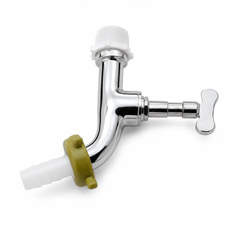 Torneira Jardim Curta CR 1/2 Alfa Metal Cromado com Bico Cod. 1128