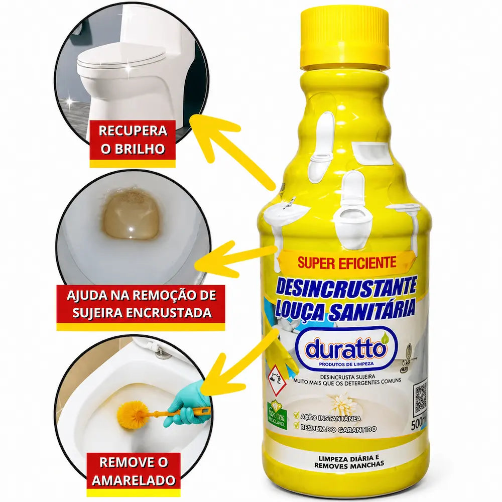 Desincrustante Louça Sanitária Duratto 500ml Removedor de Manchas e Calcário