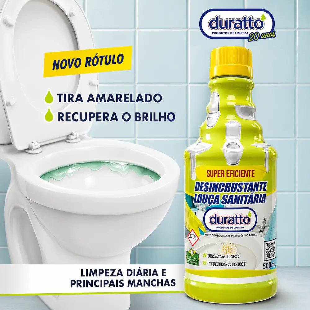 Desincrustante Louça Sanitária Duratto 500ml Removedor de Manchas e Calcário