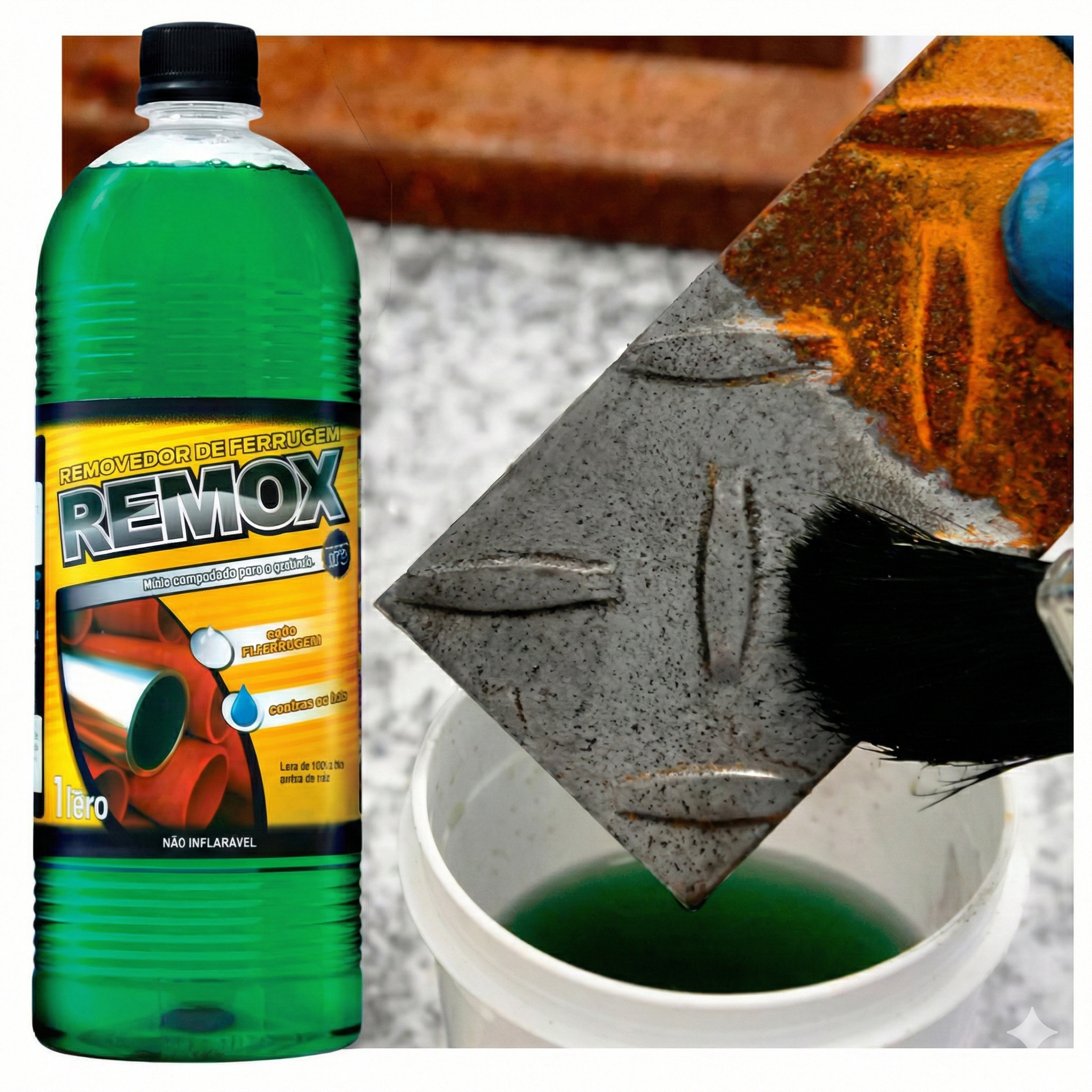Removedor Neutralizador de Ferrugem Remox para Metais 1 Litro