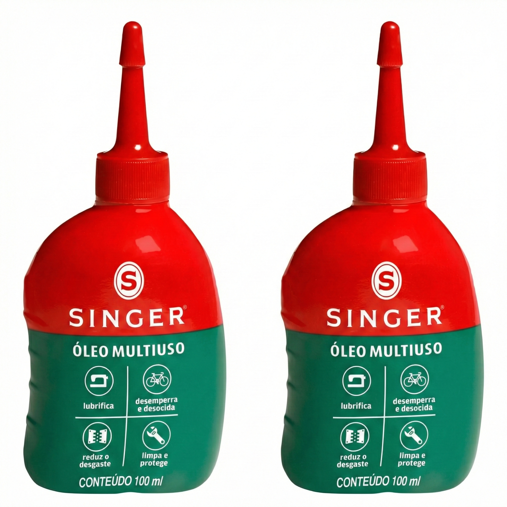 Kit 2 Óleos Lubrificantes Multiuso Singer para Máquina de Costura 100ml