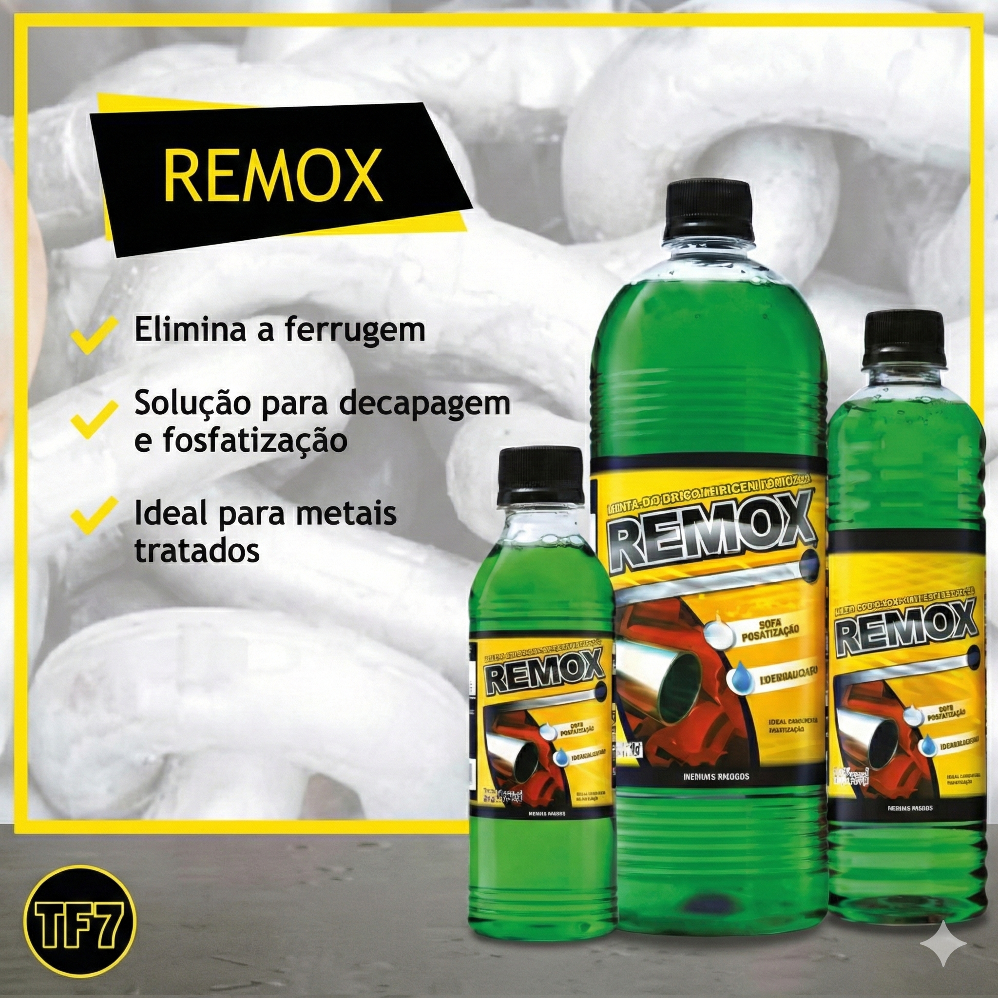 Removedor Neutralizador de Ferrugem Remox para Metais 1 Litro