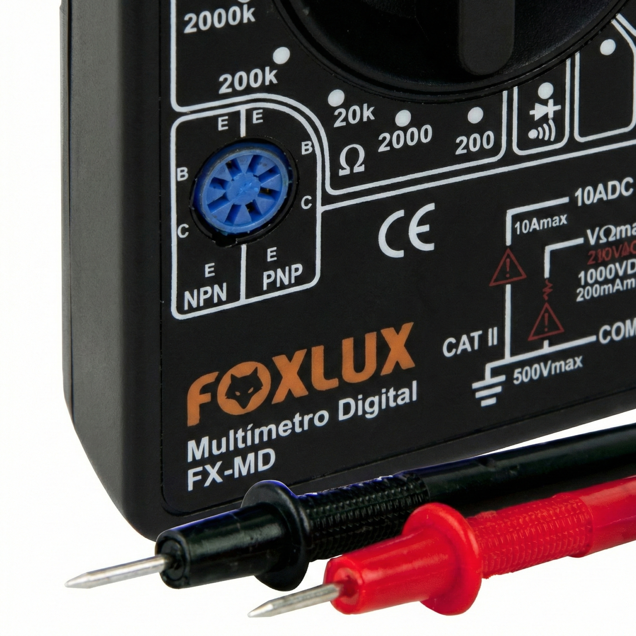 Multímetro Digital Foxlux FX-MD Portátil com Display LCD