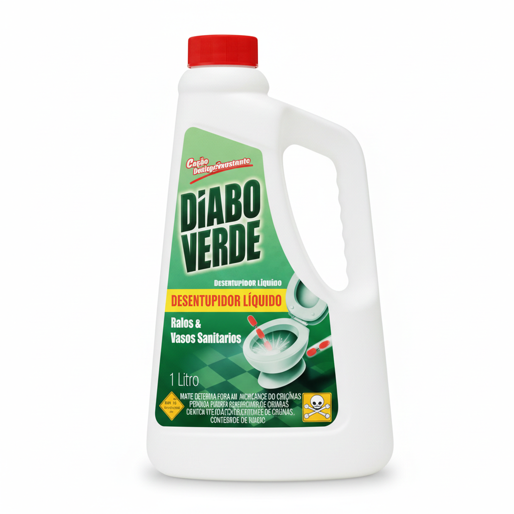 Desentupidor Diabo Verde 1 Litro para Canos e Tubulações