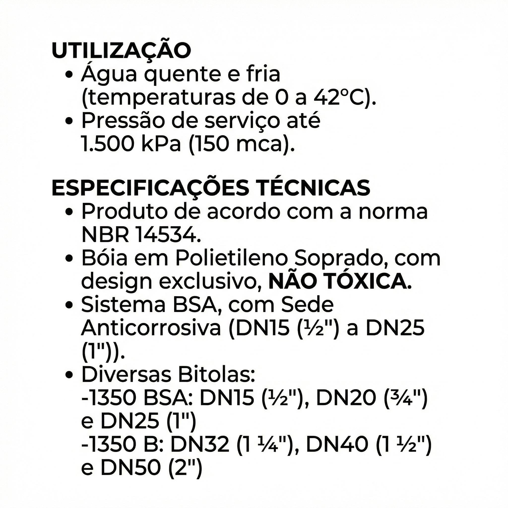 Torneira de Bóia para Caixa de Água Deca 3/4" (DN20) - Haste Metálica com Sede Anticorrosiva