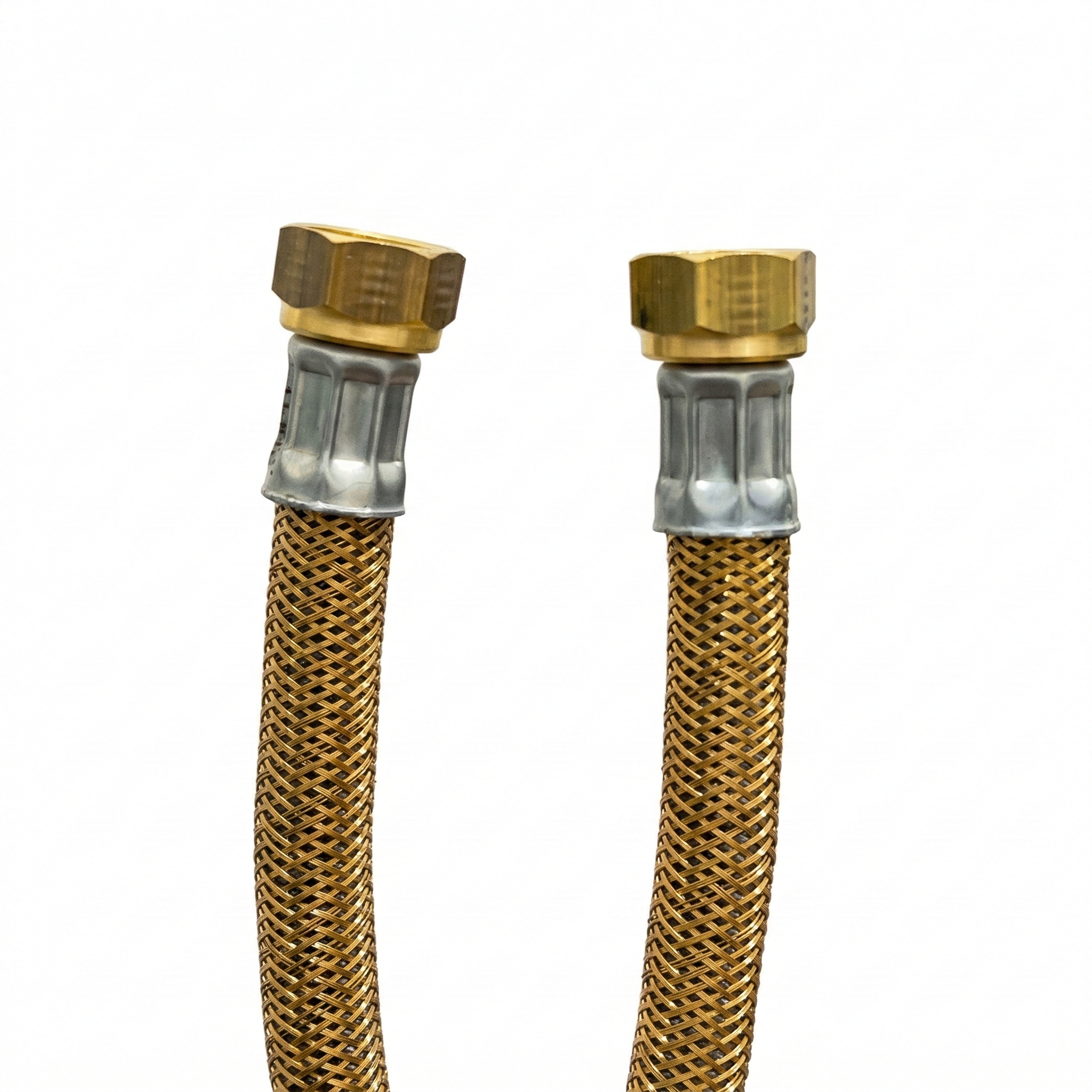 Ligação Flexível Metálica para Gás ROCO 1,2m - 1/2" Fêmea x 1/2" Fêmea em Tombak