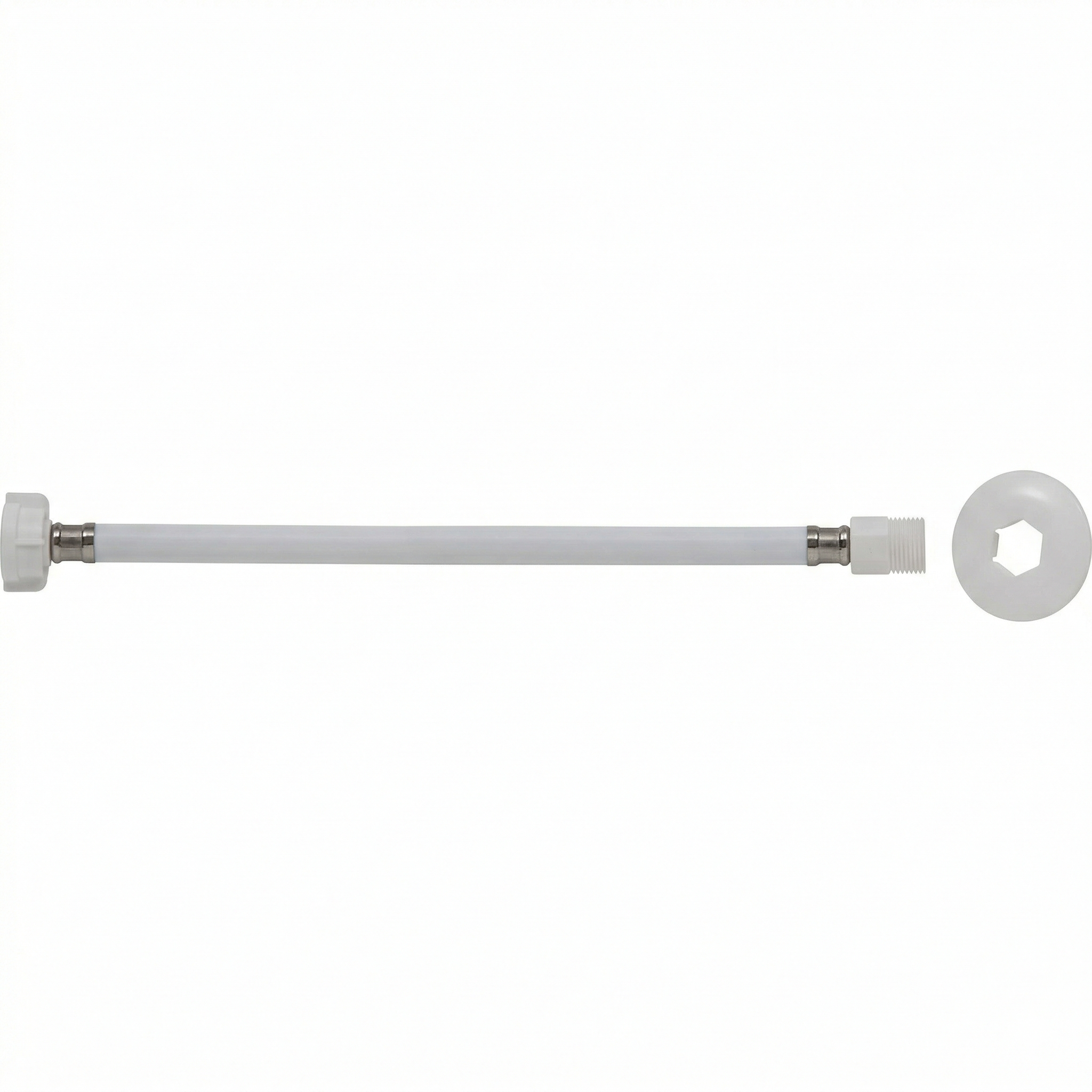 Engate Flexível PVC Branco para Água 1/2" (Macho x Fêmea) 40cm - Blukit