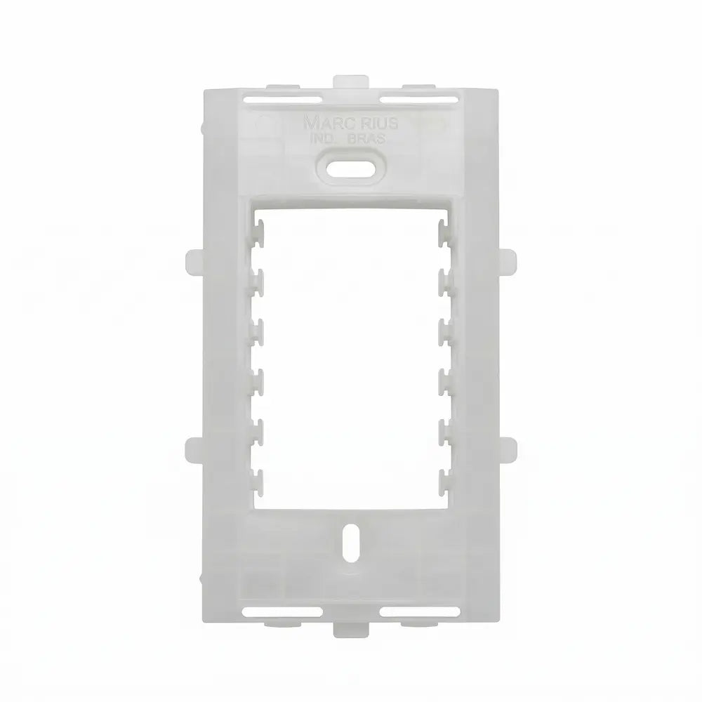 Placa 4x2 Cega com Suporte Sleek Margirius – Branco