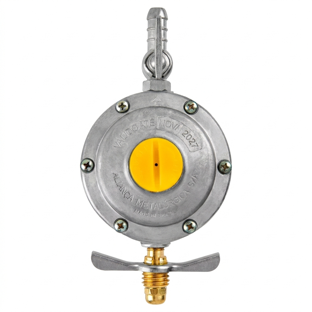 Regulador de Gás GLP Aliança 506/01 Baixa Pressão 2kg/h Doméstico - Grande Original