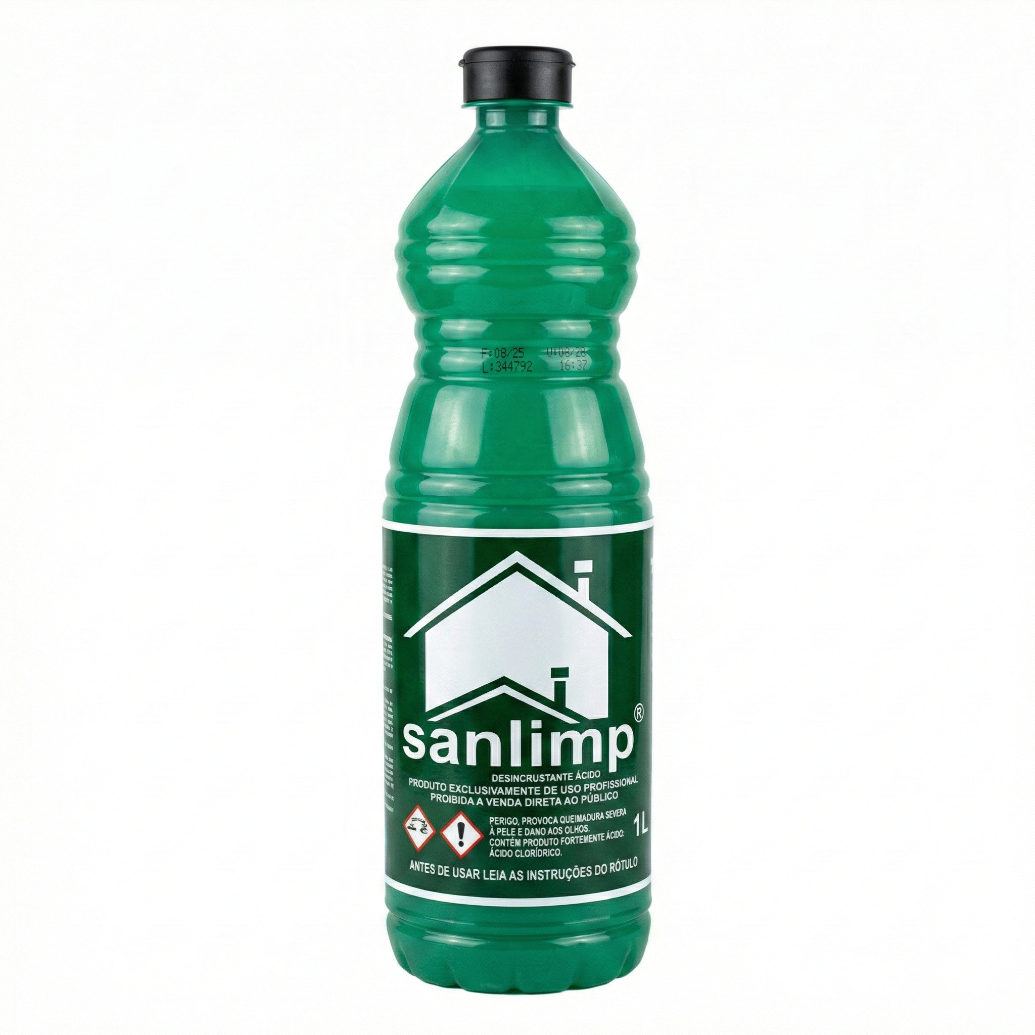 Sanlimp Desincrustante Ácido 1L Limpa Piso Cimento Rejunte Pós-Obra Profissional