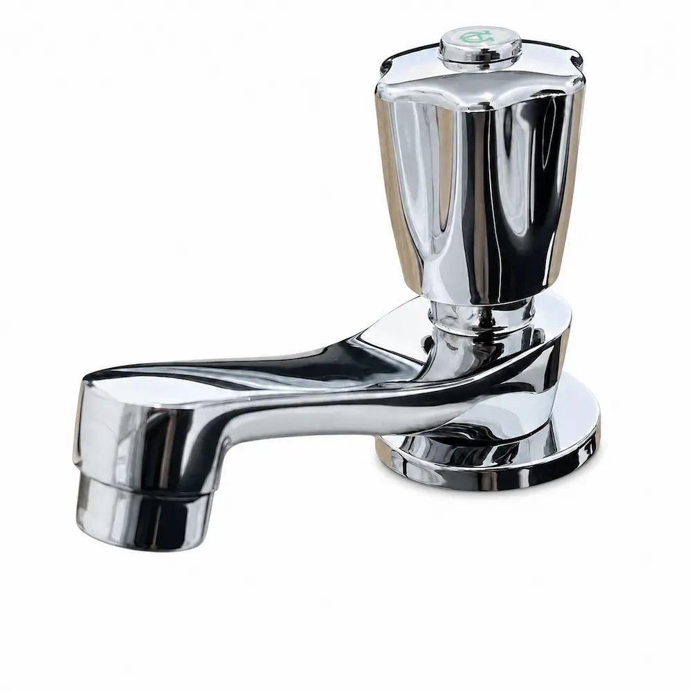 Torneira para Lavatório Luxo Alfa de Mesa com Volante ABS C50 Cromada Cód. 1194