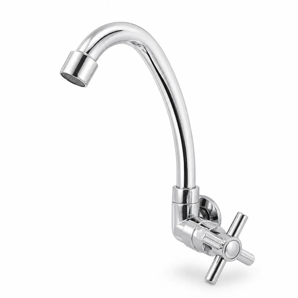 Torneira Bica Móvel para Cozinha de Parede Alfa 1/4 de Volta Volante ABS Cód. 1163