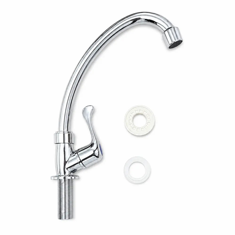 Torneira para Cozinha de Mesa Alfa ABS Cromada Bica Móvel 1/4 de Volta C61 Cód. 1169