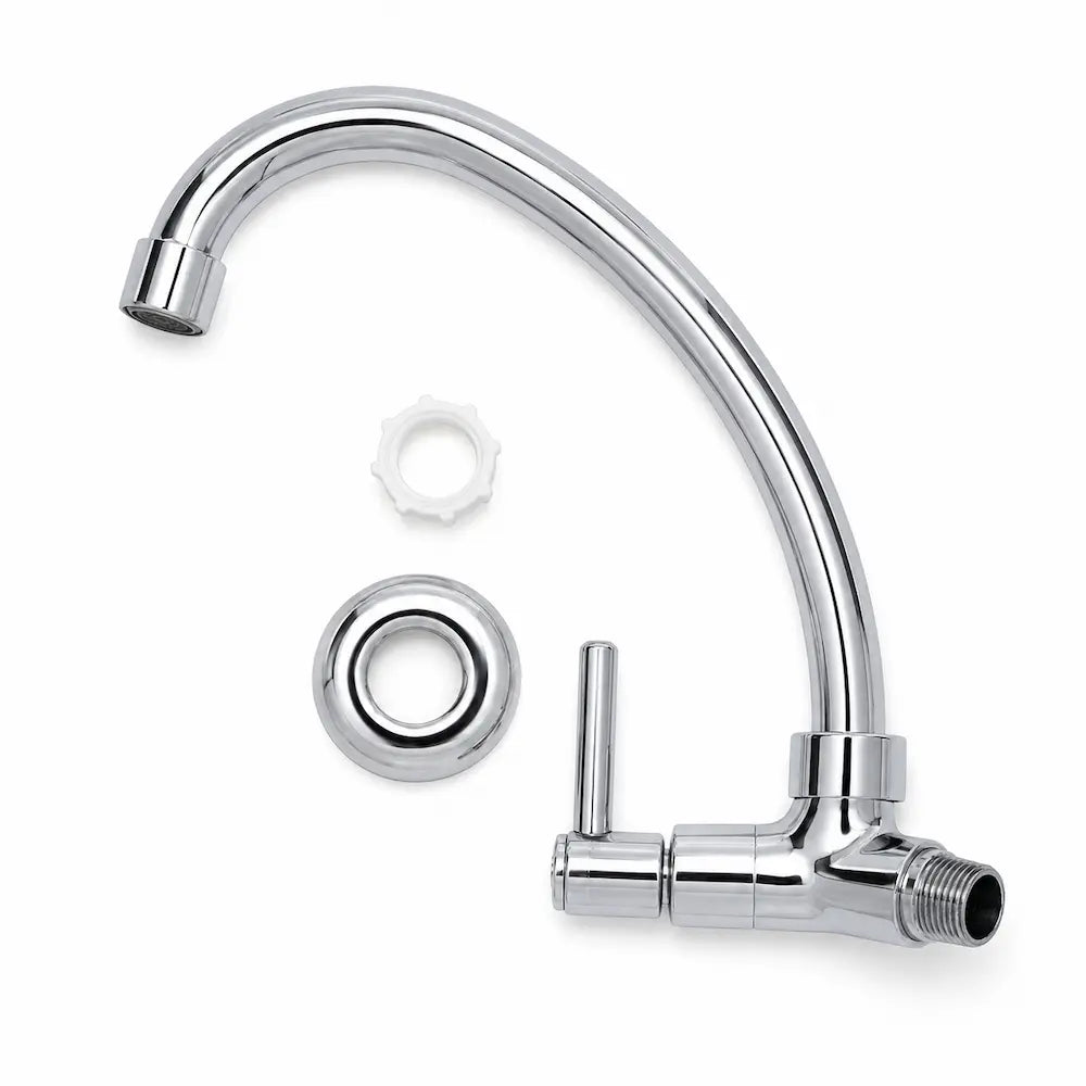 Torneira Bica Móvel para Cozinha de Parede Alfa ABS 1/4 de Volta C61 Cód. 1162