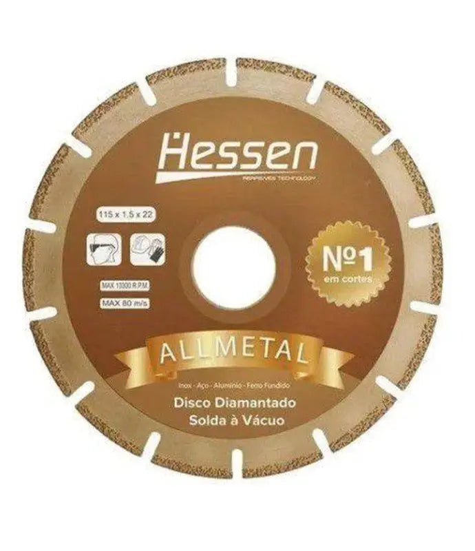 Disco Diamantado Para Corte De Aço 115 Mm X 7/8 Hessen