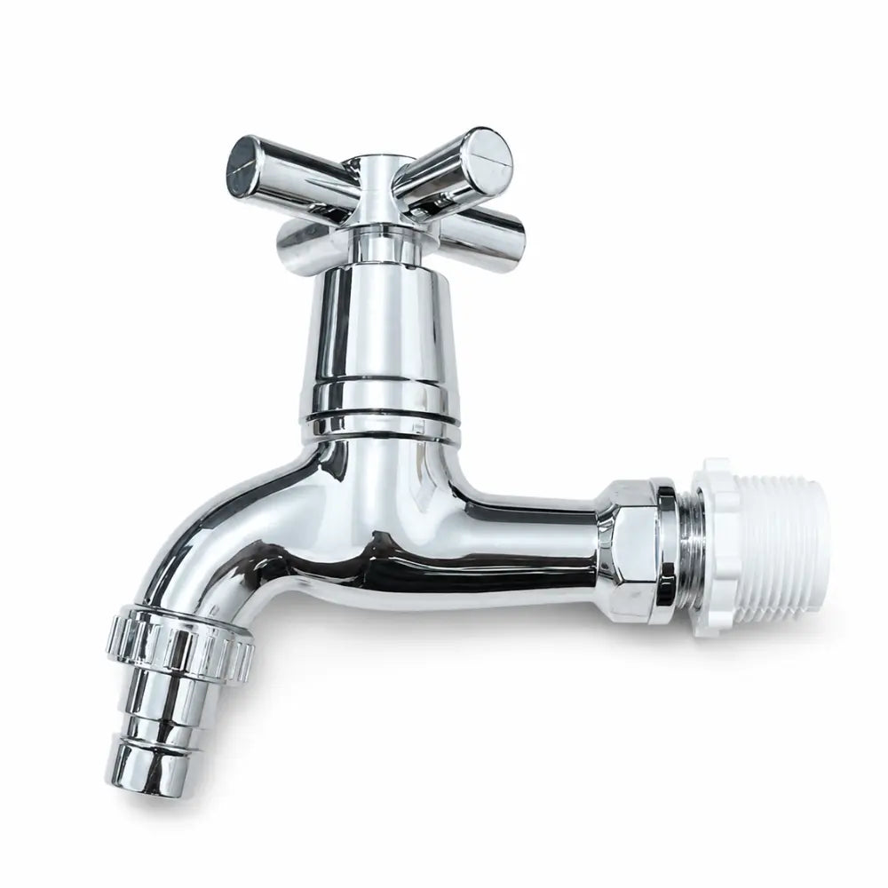 Torneira Jardim Alfa ABS Cromada 1/4 Volta Bico para Mangueira