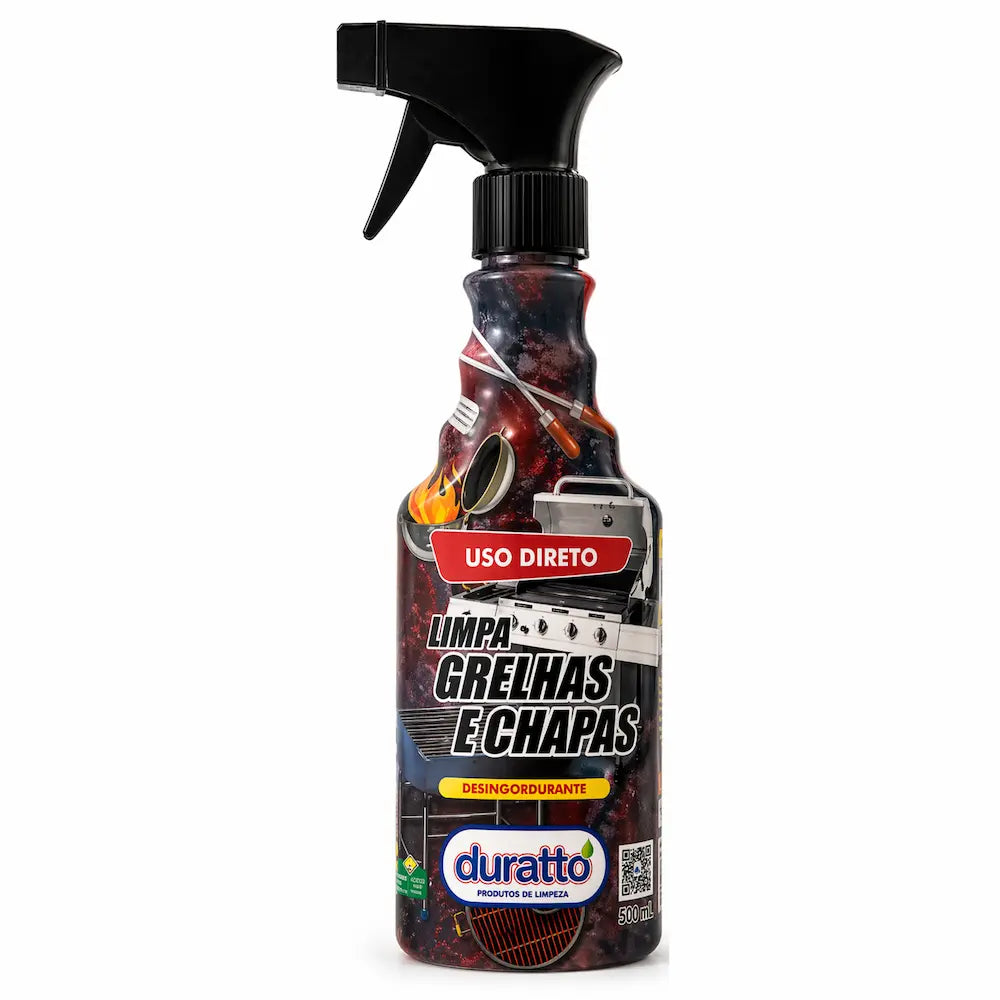 Limpa Grelhas e Chapas Duratto Desengordurante Uso Direto 500ml Alta Performance