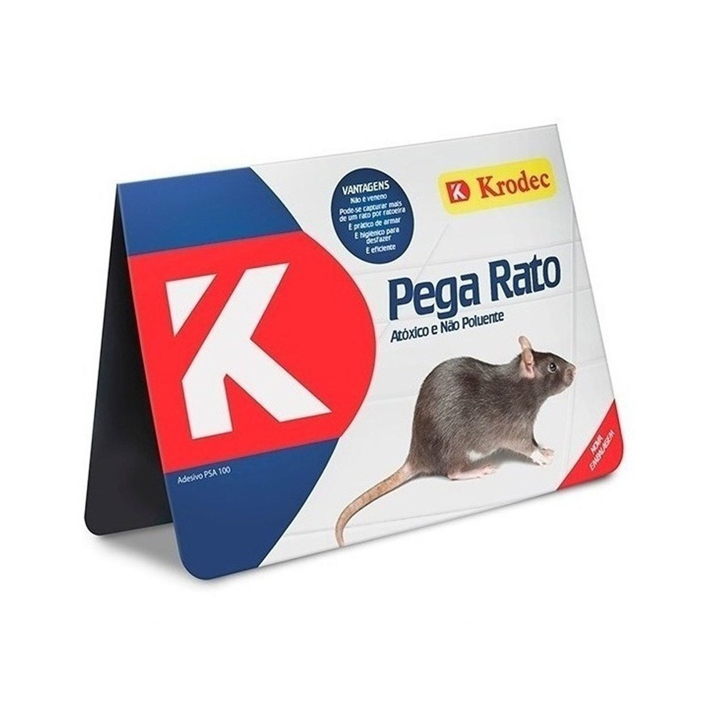 Kit Com 3 Ratoeira Adesiva Pega Cola Rato Ratazana - Krodec