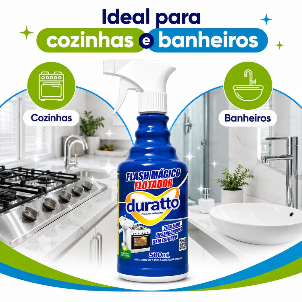 Limpa Tudo Flash Mágico Flotador Duratto 500ml Desengordurante Multiuso