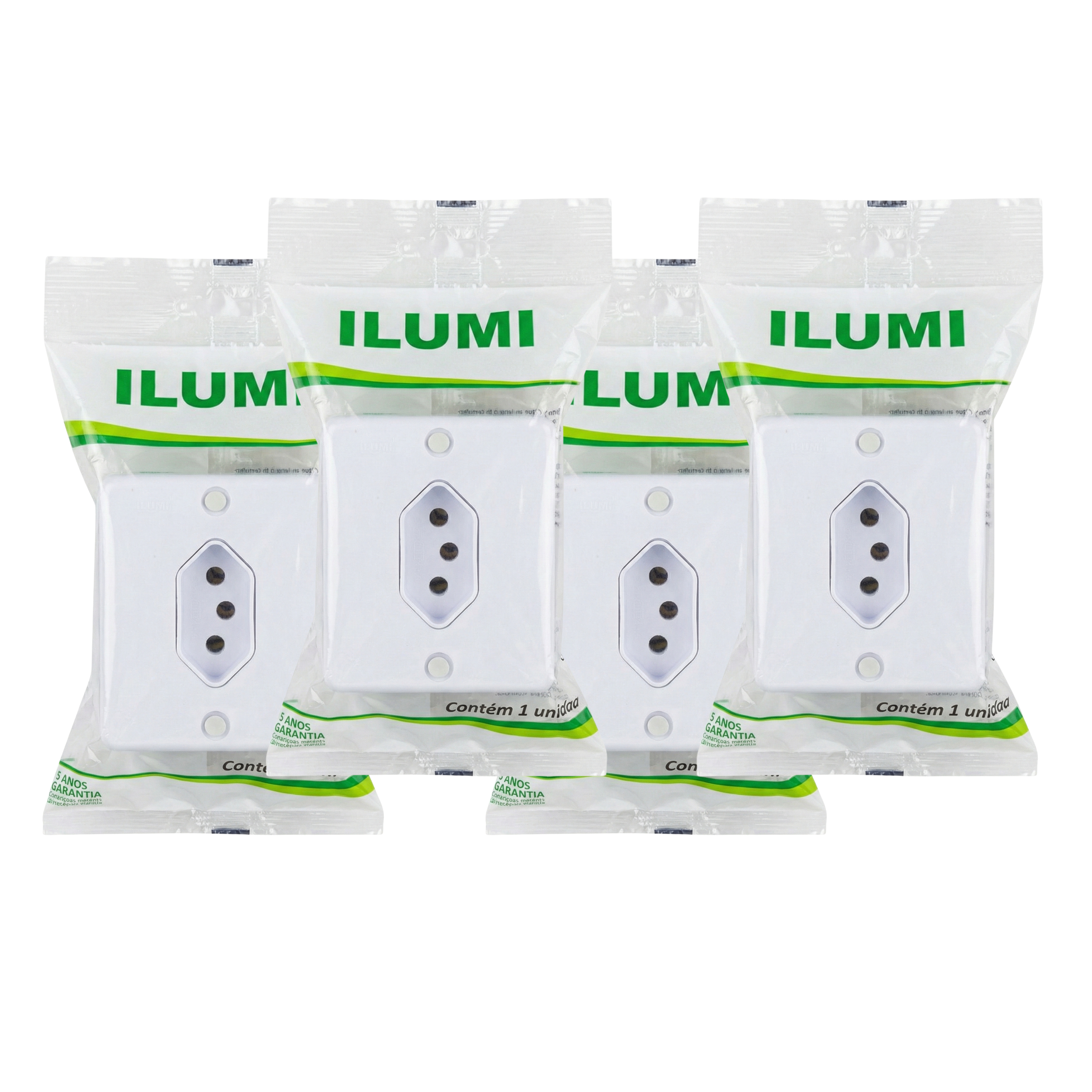 Tomada de Sobrepor Ilumi Sistema X 20A 250V - Instalação Externa (Kits: 1, 4 ou 8 Unidades)
