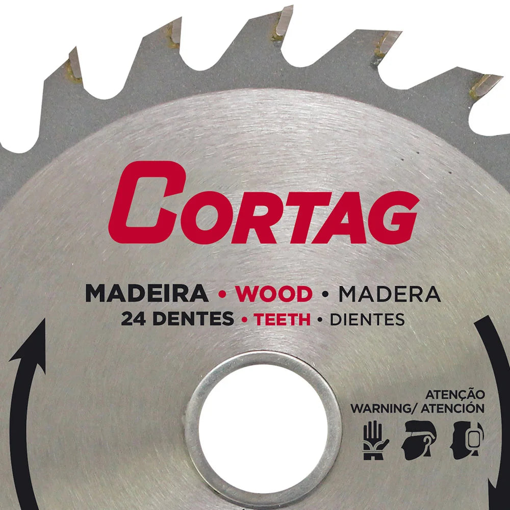 Lâmina de Serra Circular para Madeira 24 Dentes 185mm Cortag