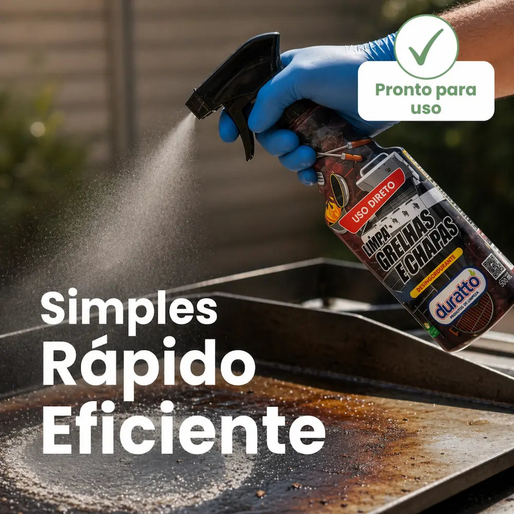 Limpa Grelhas e Chapas Duratto Desengordurante Uso Direto 500ml Alta Performance