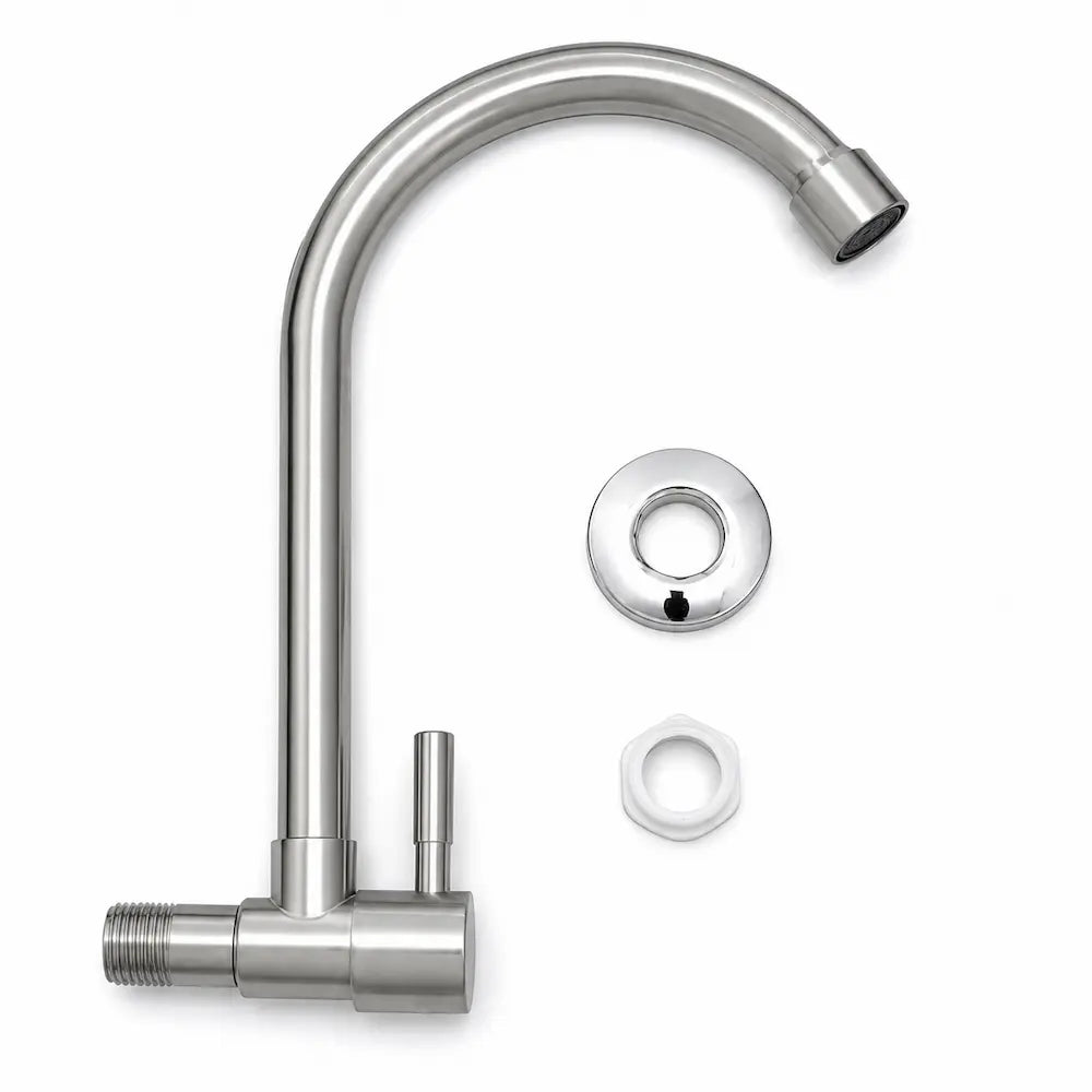 Torneira para Pia Inox de Mesa Escovada 1/4 de Volta Cód. 6603