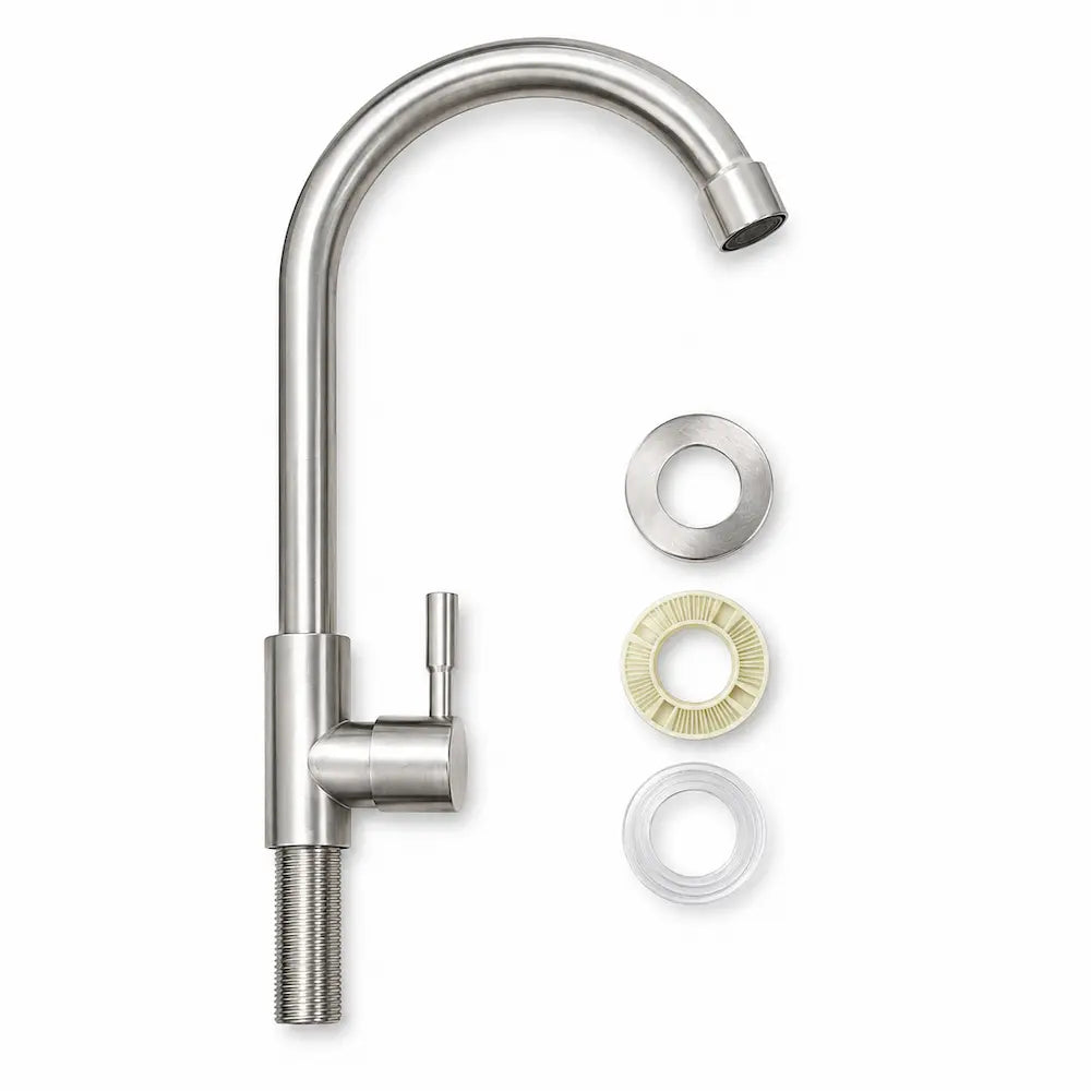 Torneira para Pia Inox de Mesa Escovada 1/4 de Volta Cód. 6603