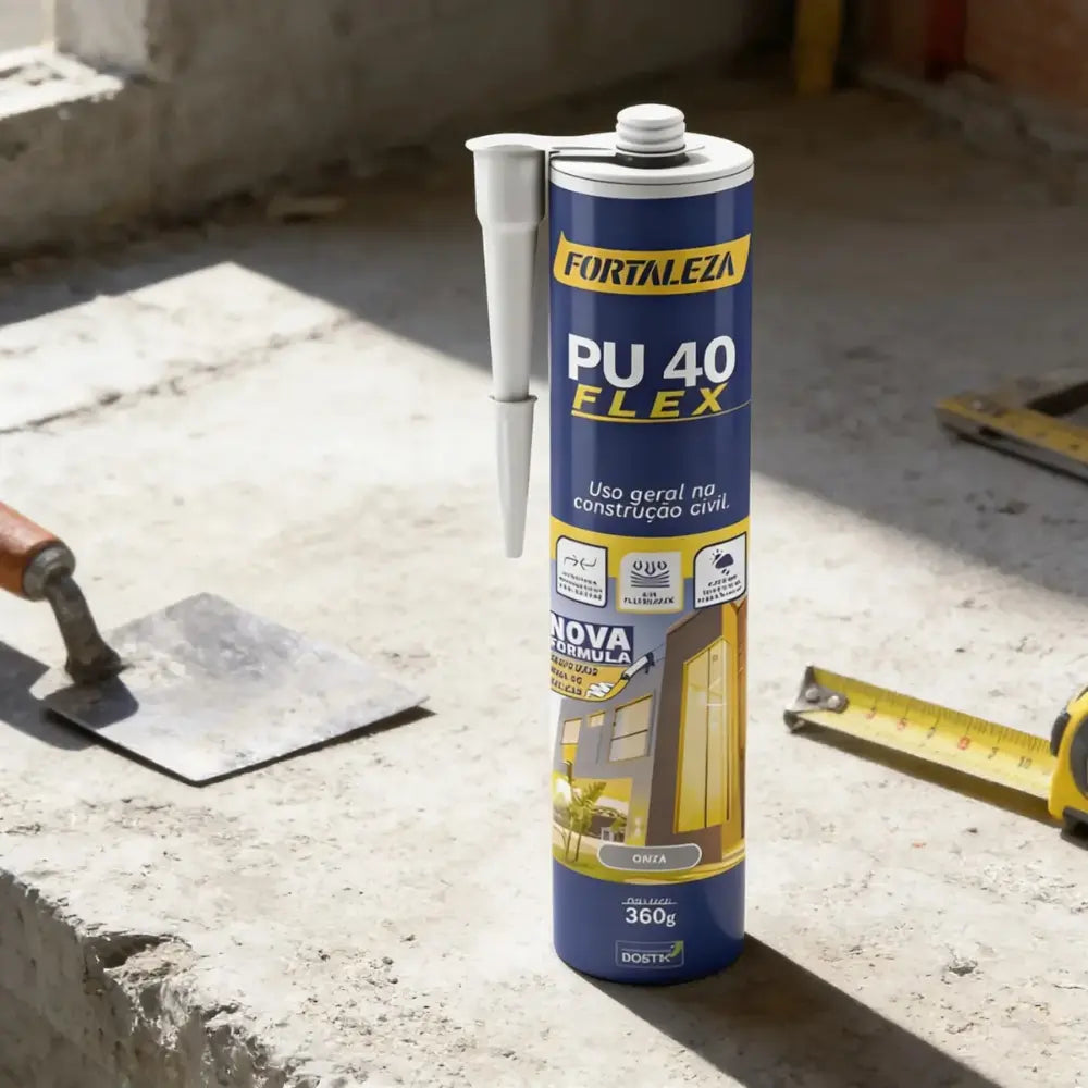 Adesivo PU40 Flex Fortaleza Cinza 360g Selante Poliuretano Alta Performance