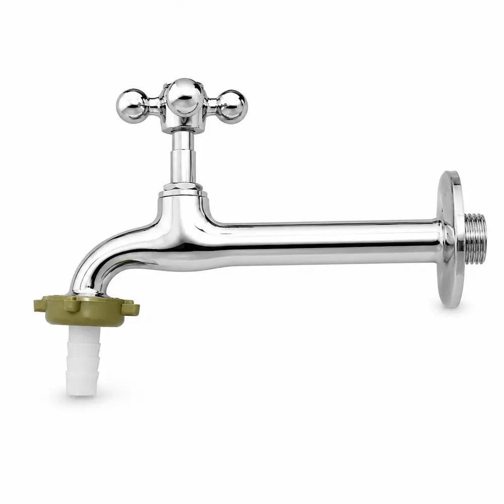 Torneira Reta para Pia Alfa 18cm com Bico para Mangueira Volante ABS C33 Cód. 1160