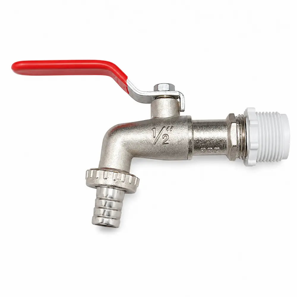 Torneira Jardim Esfera 1/2 Alfa Metálica com Alavanca Vermelha Cod. 1327
