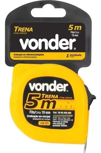 Trena De Aço 5mX 19mm Curta Econômica - Vonder