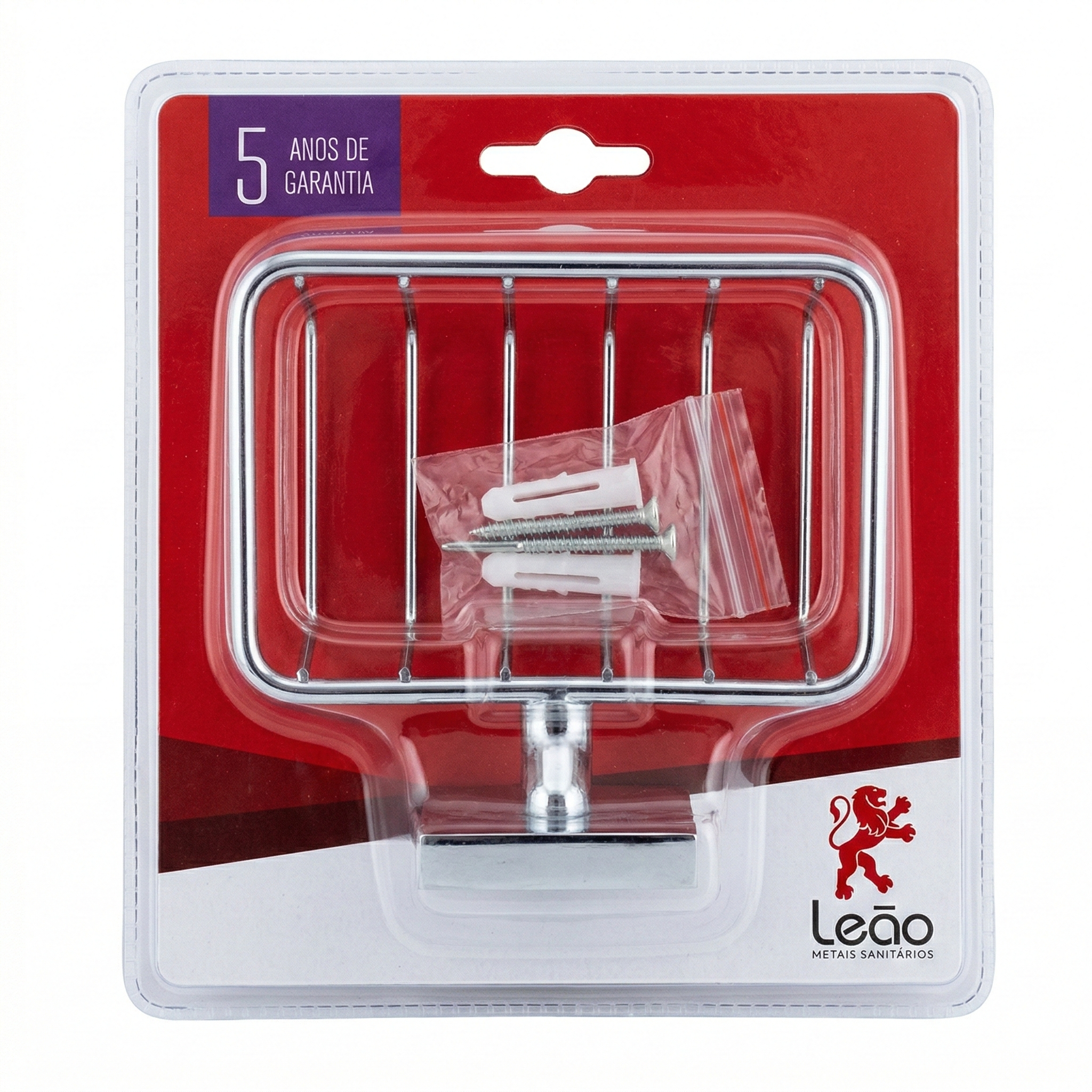 Saboneteira de Parede em Metal Linha Pluss Cromada - Leão Metais