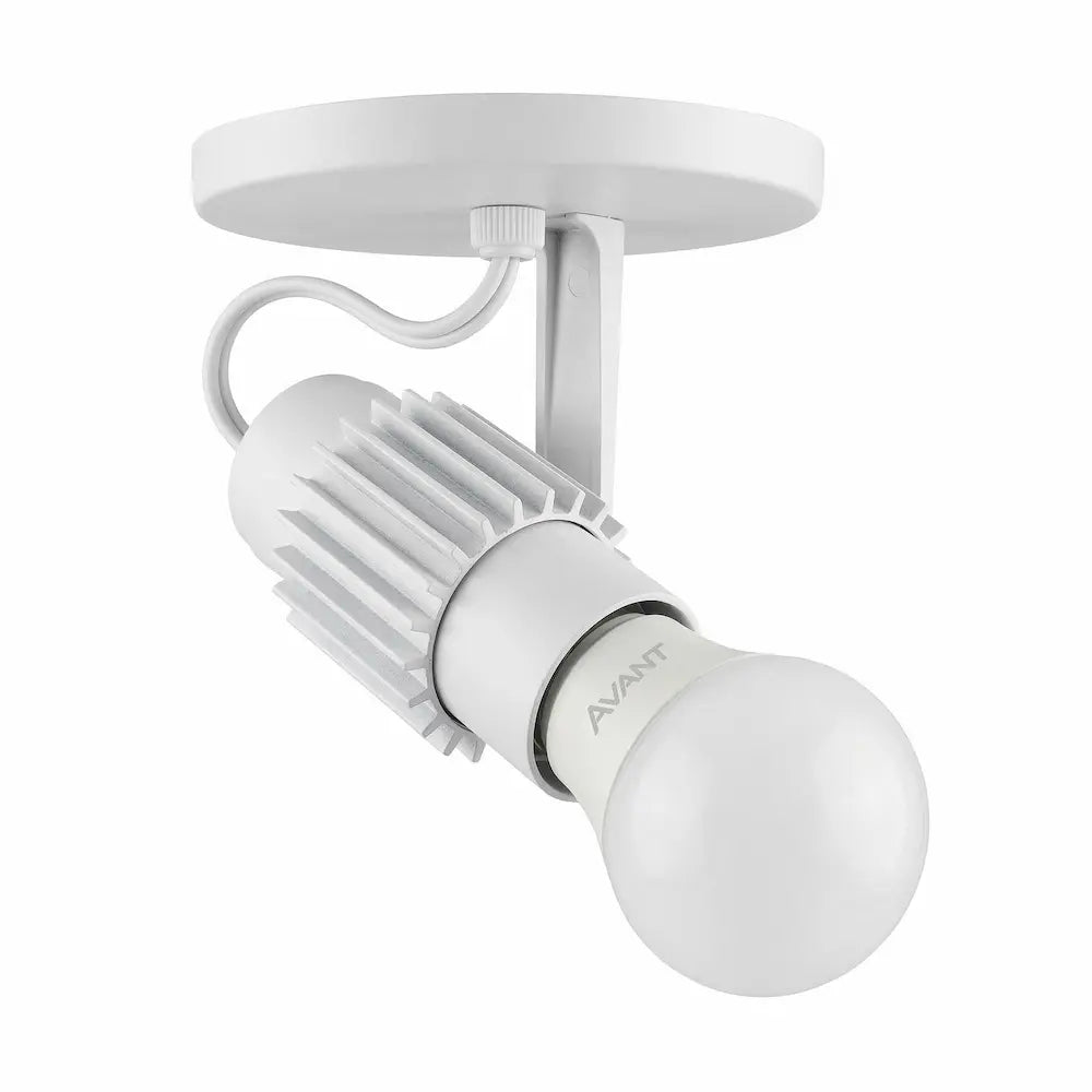 Spot Aletado Alumínio 1xE27 Branco OPL – Spot de Sobrepor Direcionável para Teto