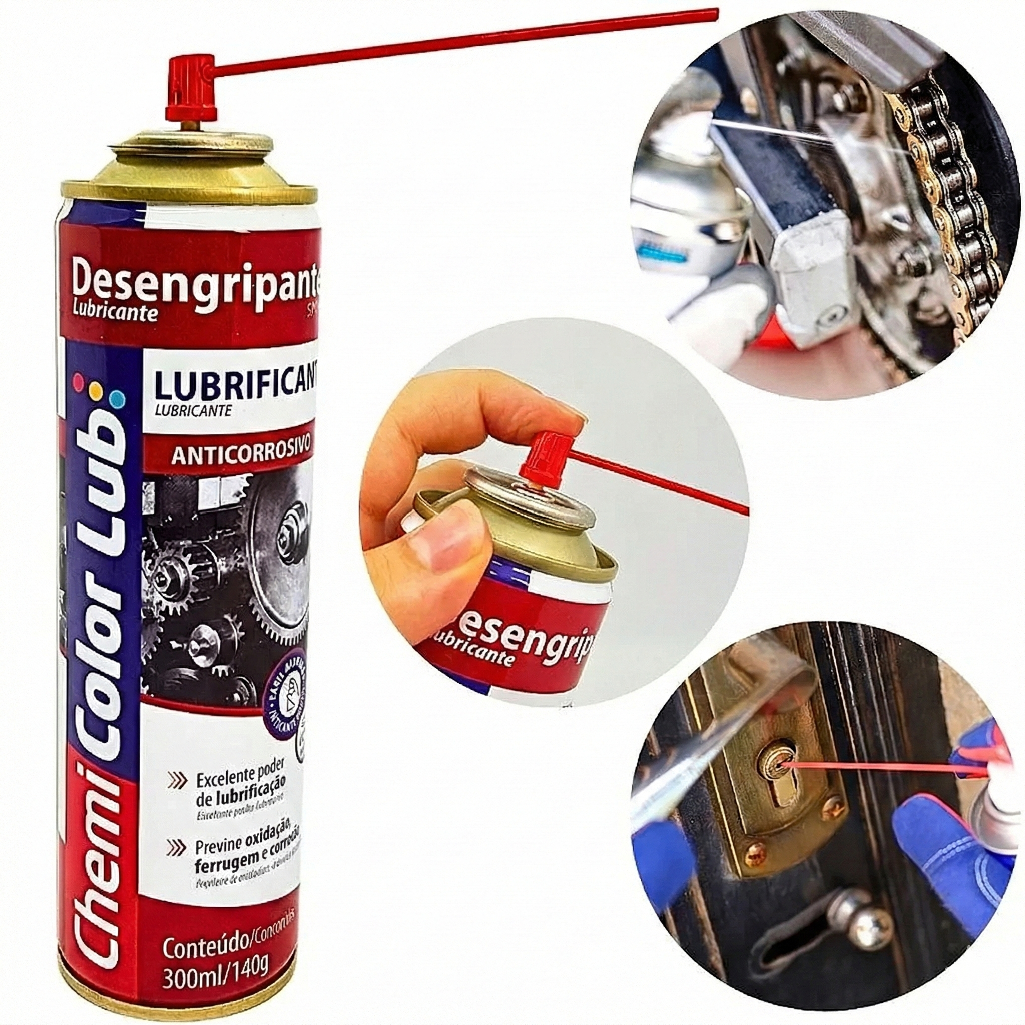 Óleo Desengripante Lubrificante Spray Chemicolor 300ml 140g