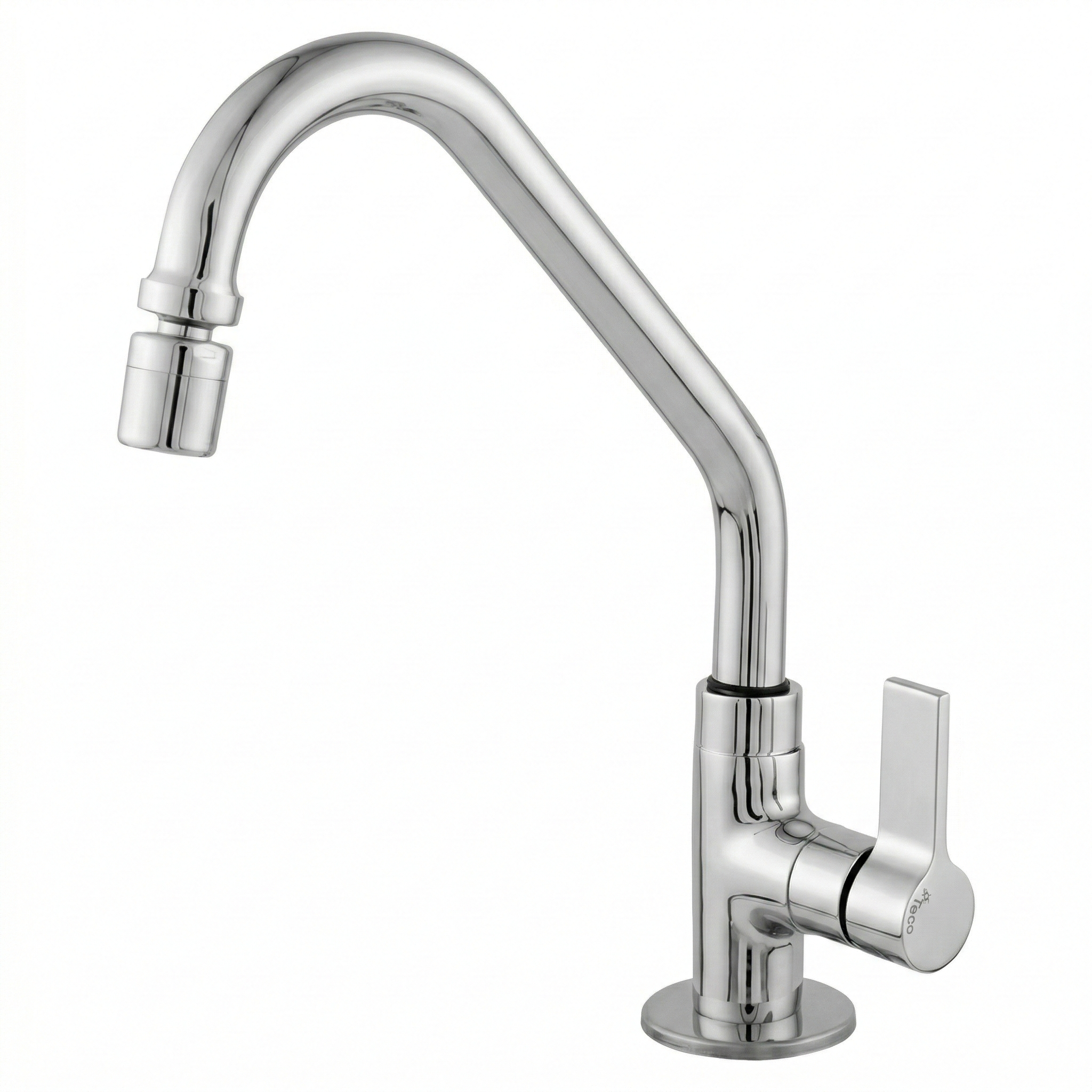 Torneira para Cozinha de Mesa Bica Alta com Arejador Articulado 1/4 de Volta C70 Cromada