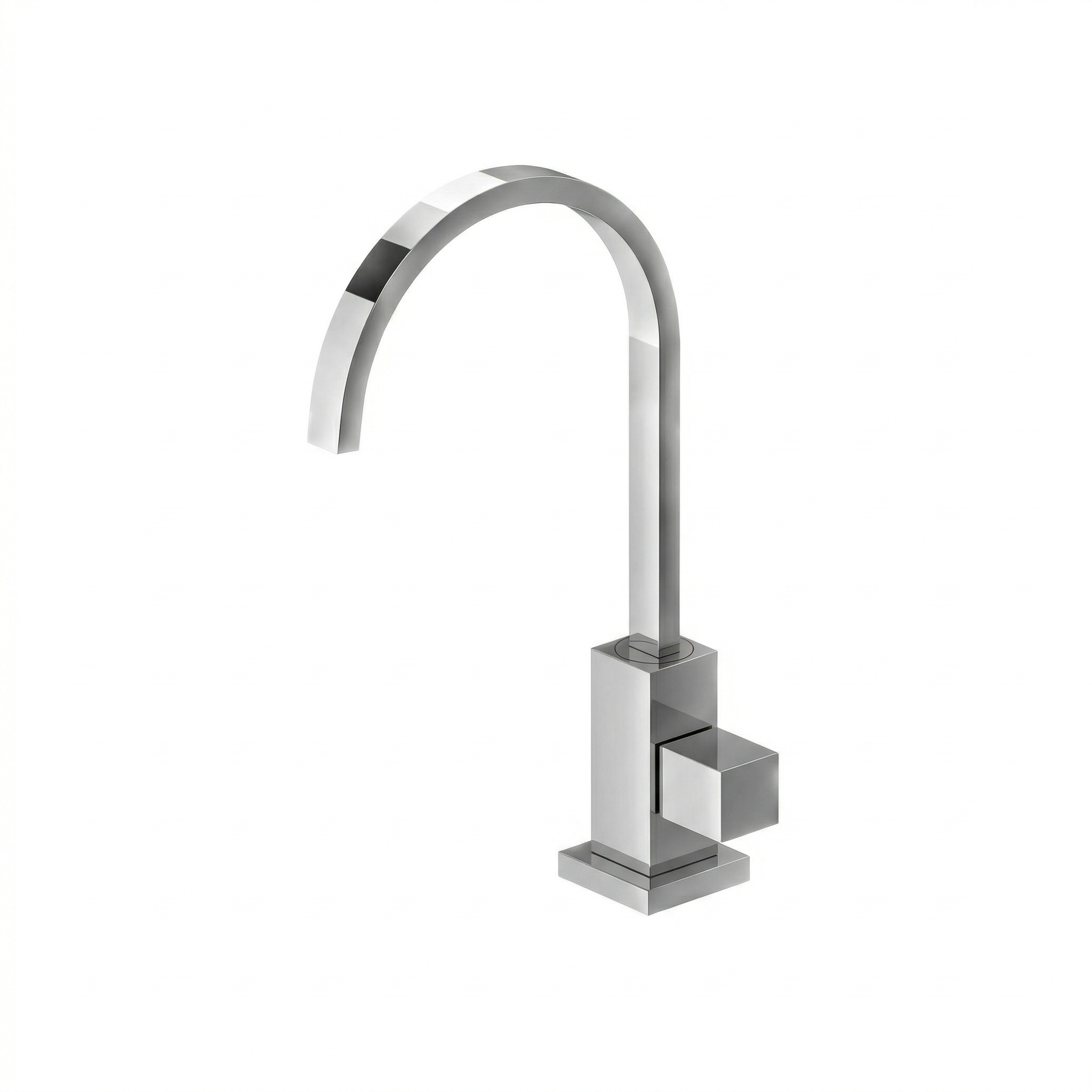 Torneira para Lavatório de Mesa Bica Alta Linha Platz Cromada (Ref. 4194) - Leão Metais