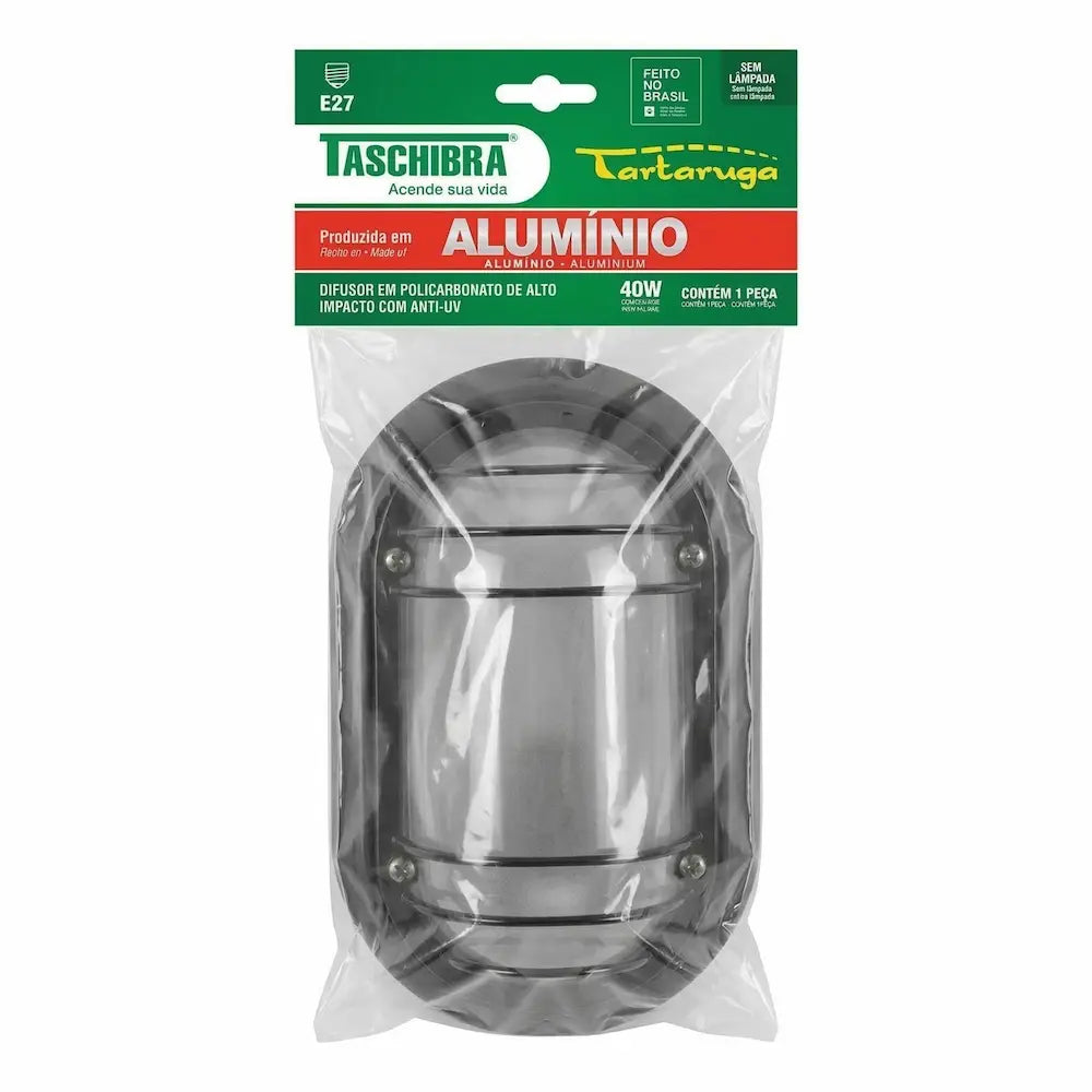 Luminária Tartaruga Suprema Preta E27 Máx. 40W Tachibra