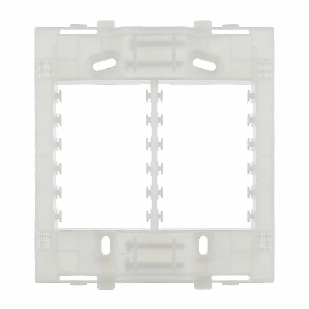 Placa 4x4 4 Postos Horizontal Separados com Suporte Sleek Margirius – Branco