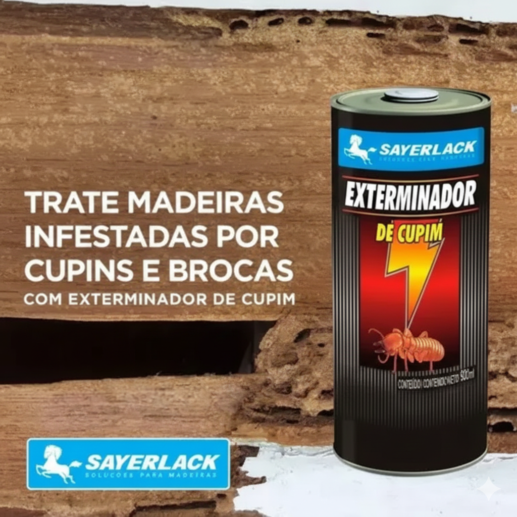 Exterminador de Cupim Incolor Sayerlack 900ml Mata e Protege