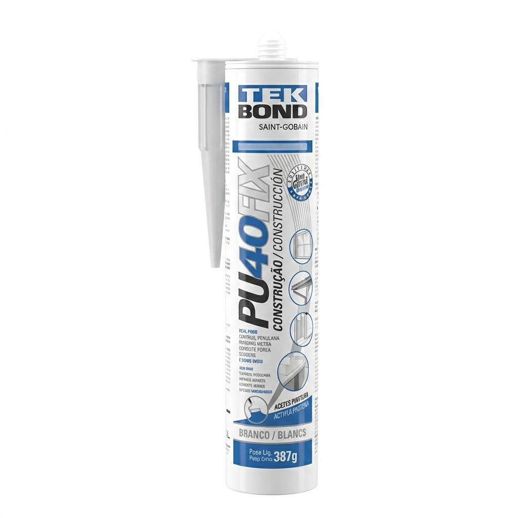 Adesivo Selante PU40 Tekbond 387g – Preto, Cinza ou Branco (Poliuretano Profissional)