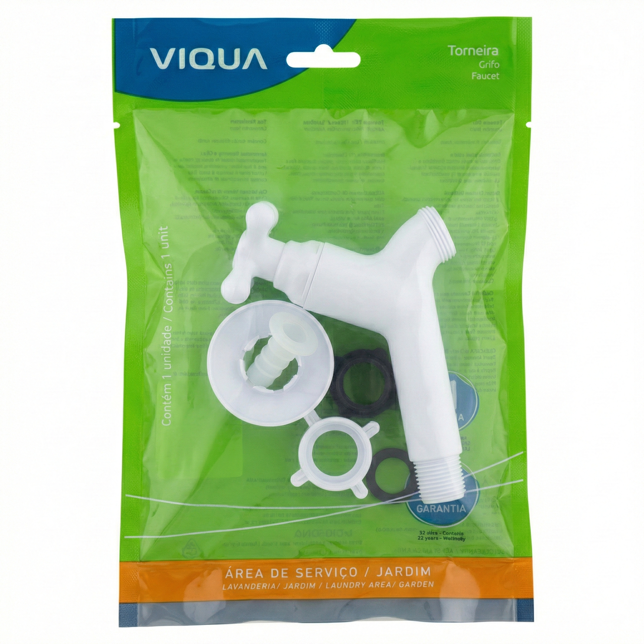 Torneira de Parede para Tanque e Jardim Maruja 10cm com Bico para Mangueira Víqua