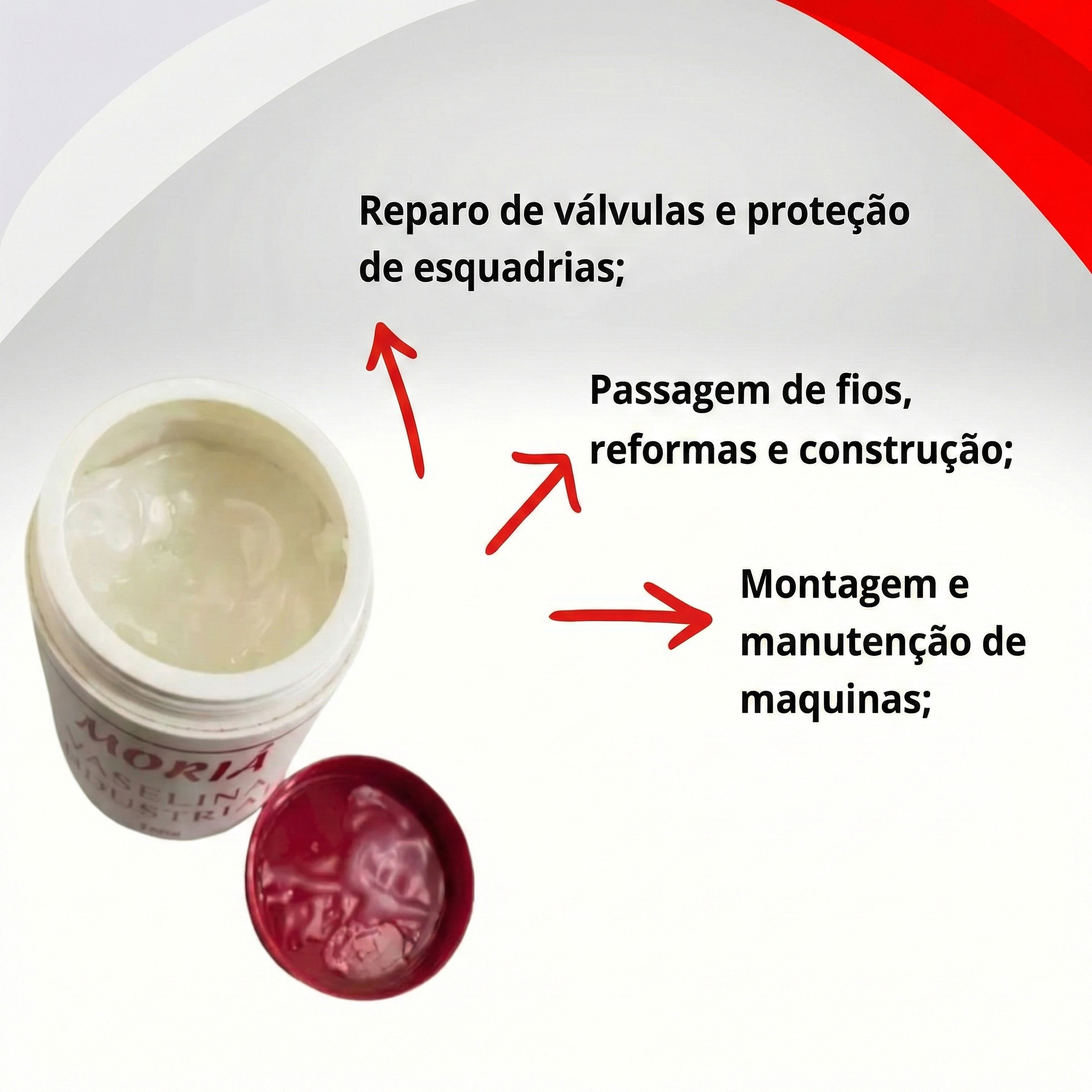 Vaselina Industrial Moriá para Proteção e Lubrificação 440g