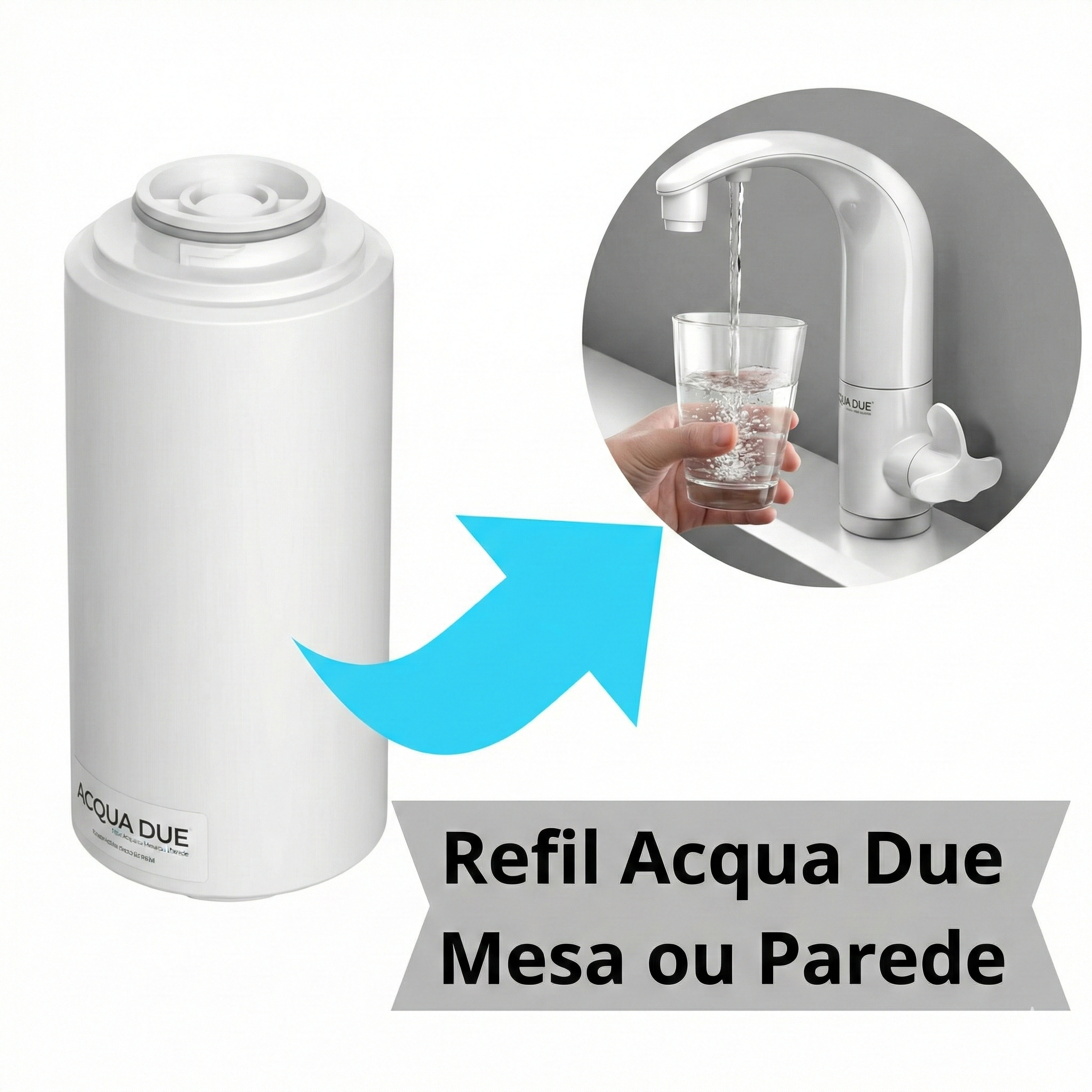 Refil Filtro Original RD-01 para Purificador Acqua Due Lorenzetti - 3 Etapas de Purificação